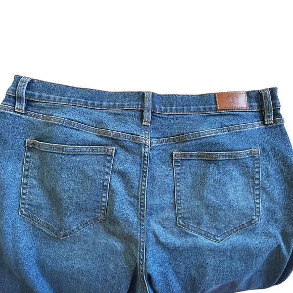 Lands' End Wide Leg Jeans USA Made High Rise Stretch 90s Vintage Minimalist XL - Picture 8 of 8